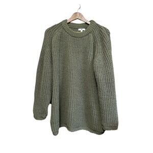 BP Nordstrom Oversized Chunky Knit‎ Sweater Green Lichen XL